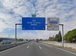 Autovía A-2 a escasos metros del cambio de comunidad autónoma. (Foto: Google Maps)