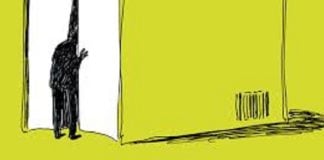 El jurado no pudo esconder la cabeza como sí hacía el personaje de la ilustración original.