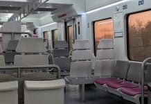 Interior de un tren de Cercanías de la línea C-2 entre Madrid-Guadalajara, en abril de 2026. (Foto: La Crónic@)