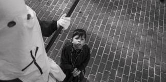 Nacho Izquierdo nos regala en 31 grandes fotos otra forma de ver la Semana Santa de Guadalajara Traslado del Cristo de la Expiración en la Semana Santa de 2026. (Foto: Nacho Izquierdo)