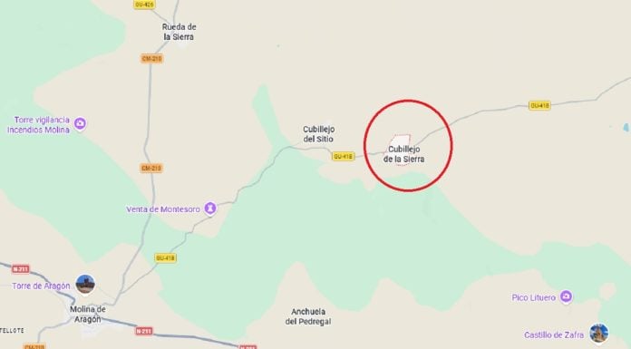 Localización de Cubillejo de la Sierra.