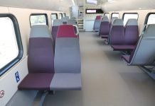 Vagón de una de las nuevas unidades de Cercanías Madrid,