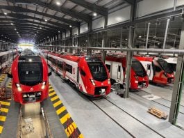 Trenes Stadler en su última fase de fabricación, destinados a Cercanías Madrid.