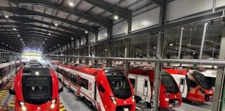 Trenes Stadler en su última fase de fabricación, destinados a Cercanías Madrid.