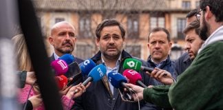 Paco Núñez durante sus declaraciones del Jueves Santo de 2026, en Toledo.