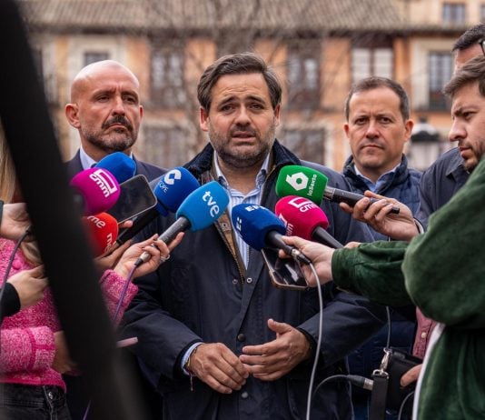 Paco Núñez durante sus declaraciones del Jueves Santo de 2026, en Toledo.