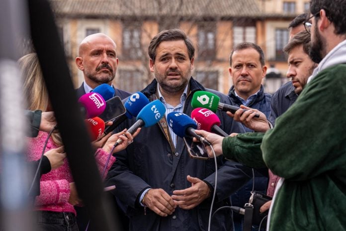 Paco Núñez durante sus declaraciones del Jueves Santo de 2026, en Toledo.