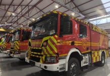 ¡Por fin hay parque de bomberos en Sacedón! Interior del parque de bomberos de Sacedón en abril de 2026.