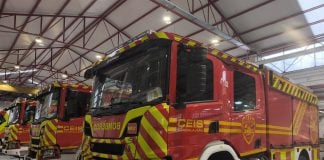 Los bomberos de Sacedón entran en acción Interior del parque de bomberos de Sacedón en abril de 2026.