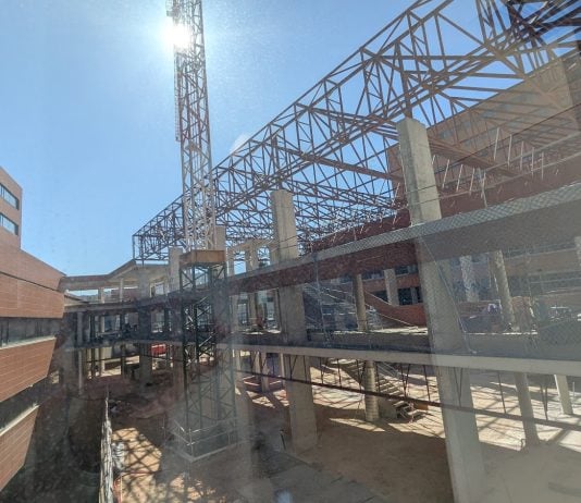 Subidón del empleo en Guadalajara Obras en el Hospital de Guadalajara en marzo de 2026. A diferencia de hace lustros, la Construcción o la obra pública no son ya los mayores motores del empleo en la provincia. (Foto: La Crónic@)