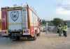 Exterior de la mina de Hiendelaencina donde quedaron atrapados dos trabajadores.