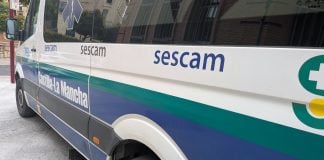Le revienta en la cara una tubería a un trabajador en Guadalajara Ambulancia en Guadalajara en mayo de 2026. (Foto: La Crónic@)