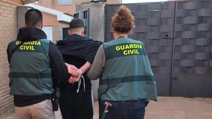 Uno de los detenidos en la reyerta de Loranca de Tajuña. (Foto: Guardia Civil)
