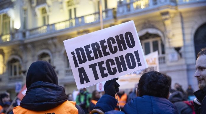 Madrid, tras los pasos de Guadalajara en la lucha por una vivienda digna Manifestación en Madrid del Sindicato de Inquilinas a comienzos de 2026. (Foto: EP)