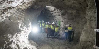 Visita al interior de la mina de Hiendelaencina.