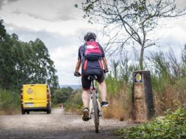 Camino de Santiago en bicicleta. (Foto: Correos)