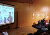 Homenaje de Guadalajara al torero Sánchez Vara Sánchez Vara y su biógrafo en la presentación del libro que glosa su trayectoria.