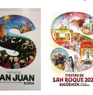 El cartel para las fiestas de Sigüenza y su posible precedente.