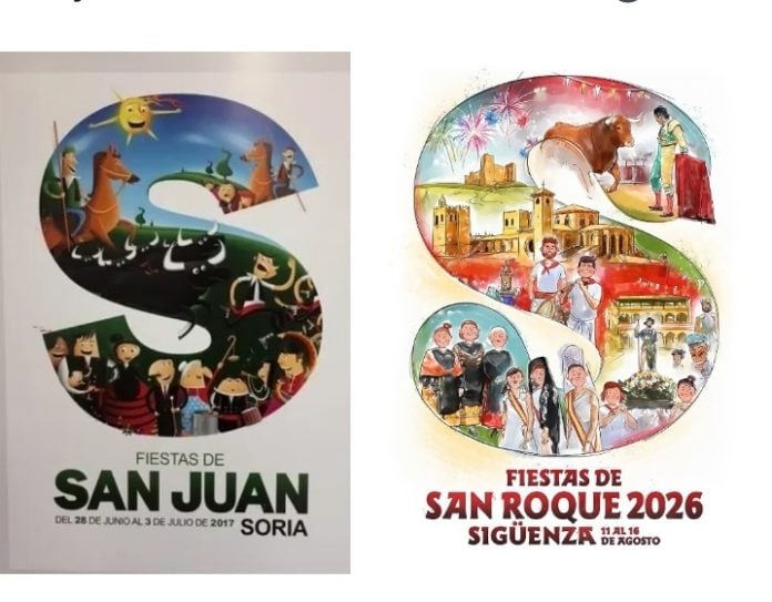 El cartel para las fiestas de Sigüenza y su posible precedente.