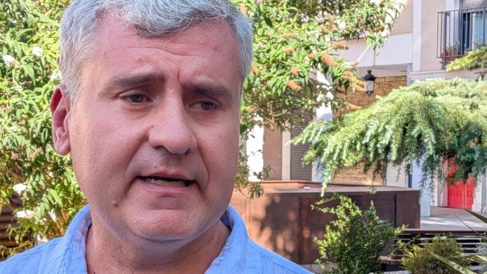 Alfonso Esteban, durante su comparecencia ante los periodistas el 29 de junio de 2026. (Foto: La Crónic@)