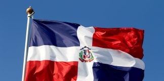 Bandera de la República Dominicana.