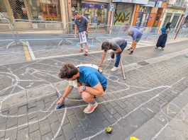 Preparativos para la alfombra del Corpus de Miguel Fluiters en 2026. (Foto: La Crónic@)