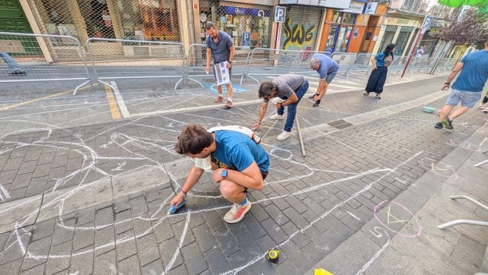 Preparativos para la alfombra del Corpus de Miguel Fluiters en 2026. (Foto: La Crónic@)