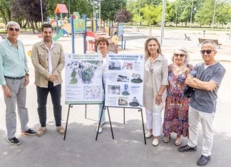 Presentación del nuevo parque infantil de La Chopera en Guadalajara.