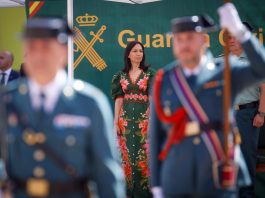 La directora general de la Guardia Civil, Mercedes González Fernández, durante la toma de posesión de la coronel Cristina Moreno como nueva jefa de la comandancia de la Guardia Civil de Barcelona. (Fotos: Kike Rincón / Europa Press)
