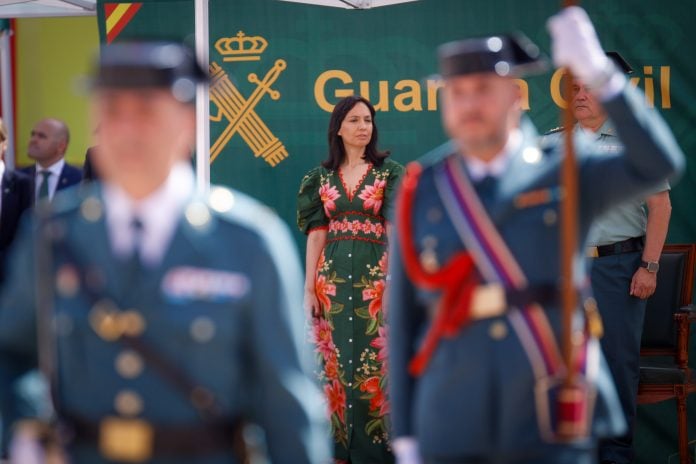 La directora general de la Guardia Civil, Mercedes González Fernández, durante la toma de posesión de la coronel Cristina Moreno como nueva jefa de la comandancia de la Guardia Civil de Barcelona. (Fotos: Kike Rincón / Europa Press)
