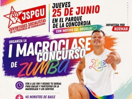 Juventudes Socialistas organiza la primera macroclase-concurso de zumba en Guadalajara con motivo del Orgullo LGTBI.