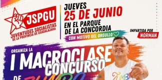 Juventudes Socialistas organiza la primera macroclase-concurso de zumba en Guadalajara con motivo del Orgullo LGTBI.