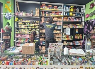Una grow-shop en Cuenca, objeto de la investigación de la Guardia Civil.