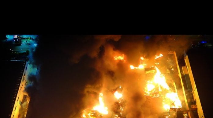 l incendio de la empresa Regusa el 3 de junio de 2026, a vista de dron.
