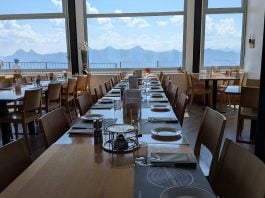 Restaurante en los Alpes suizos, en 2026. (Foto: La Crónic@)