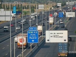La A-2, en la mañana del lunes, 6 de julio de 2026. (Foto: DGT)