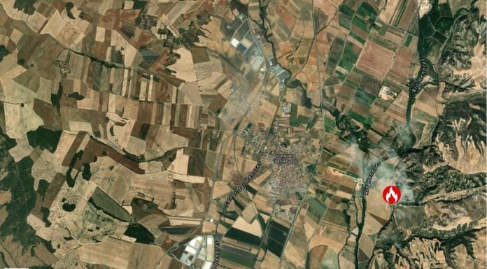 Resuelto el incendio de un camión en Yunquera El fuego se ha iniciado en un camino rural de Yunquera de Henares. (Foto: EP)