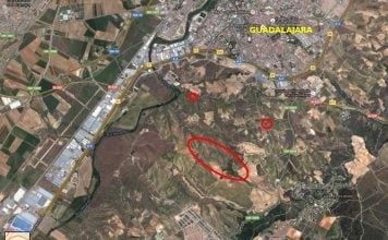Puedes comprar un terreno en Guadalajara a menos de un 1 euro el metro cuadrado Ubicación de la parcela de Reyal Urbis que sale a subasta cerca de Guadalajara.