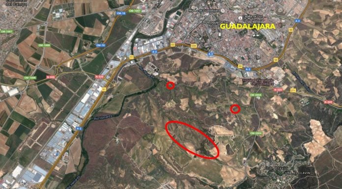 Puedes comprar un terreno en Guadalajara a menos de un 1 euro el metro cuadrado Ubicación de la parcela de Reyal Urbis que sale a subasta cerca de Guadalajara.