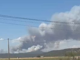 Imagen aportada por un lector de LA CRÓNICA en los primeros compases del incendio de Beleña. (Foto: La Crónic@)