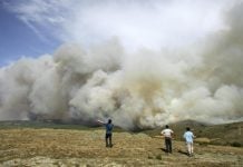 21 años del incendio de Guadalajara Parte del frente del incendio de 2005.