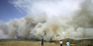 Parte del frente del incendio de 2005.