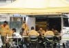 Han confinado incluso Hiendelaencina Varias personas trabajan en el Puesto de Mando Avanzado (PMA) durante las labores de extinción del incendio el 18 de julio de 2026, en Tamajón.