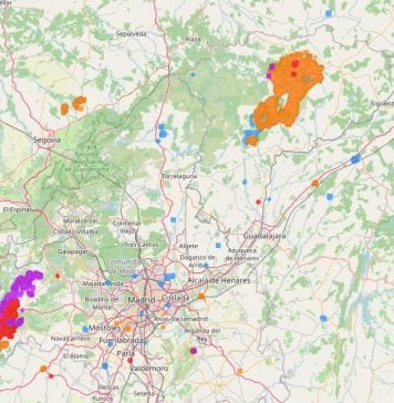 Los incendios de Madrid y Guadalajara, a vista de satélite Estado de los incendios de Madrid y Guadalajara sobre un mapa, a partir de los datos aportados por los satélites en tiempo real.