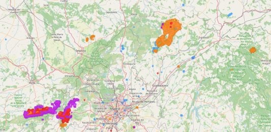 Los incendios de Madrid y Guadalajara, a vista de satélite Estado de los incendios de Madrid y Guadalajara sobre un mapa, a partir de los datos aportados por los satélites en tiempo real.