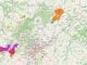 Estado de los incendios de Madrid y Guadalajara sobre un mapa, a partir de los datos aportados por los satélites en tiempo real.