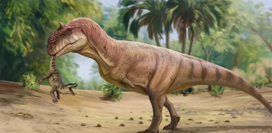 Dinosaurios que se dejaron los dientes en un pueblo de Guadalajara: así es la historia que aflora millones de años después Dinosaurio de la especie cuyos dientes han aflorado ahora en Algora.
