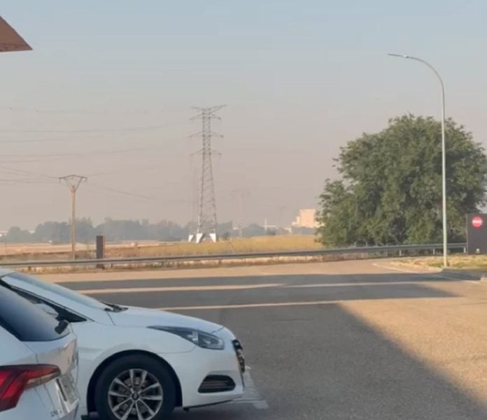 Estado del cielo en la R-2 a la altura de Azuqueca el 20 de julio de 2026, antes de que la Junta declarará el aviso.