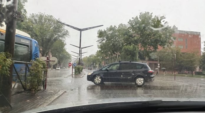 Guadalajara es la 7ª ciudad de España donde mejor se conduce, según un estudio Cruzando la Avenida del Ejército bajo una intensa lluvia. (Foto: La Crónic@)