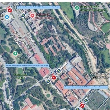 Cambios en el tráfico durante tres días Unas obras en la plaza de España de Guadalajara modificarán el tráfico este miércoles.